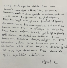 Cinsel hayatım düzeldi, çok teşekür ediyorum Azer hanıma.
