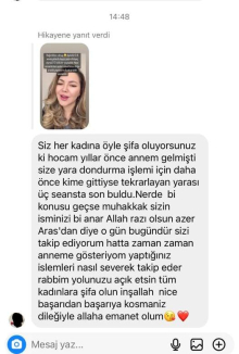 Daha önce kime gittiyse tekrarlayan yarası üç seansta son buldu.
