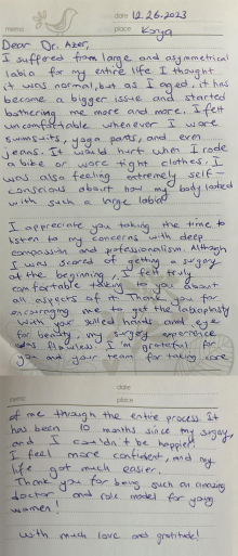 I suffered from large and asymmetrical labia ever since I reached puberty