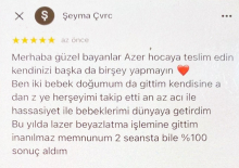 İnanılmaz memnunum 2 seansta bile %100 sonuç aldım.