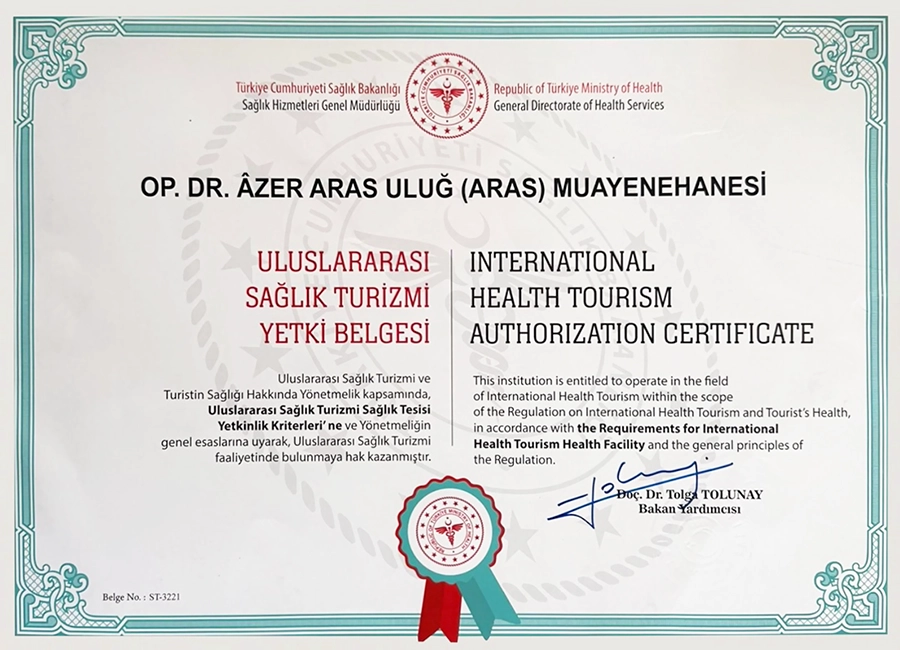 Uluslararası Sağlık Turizm Belgesi
